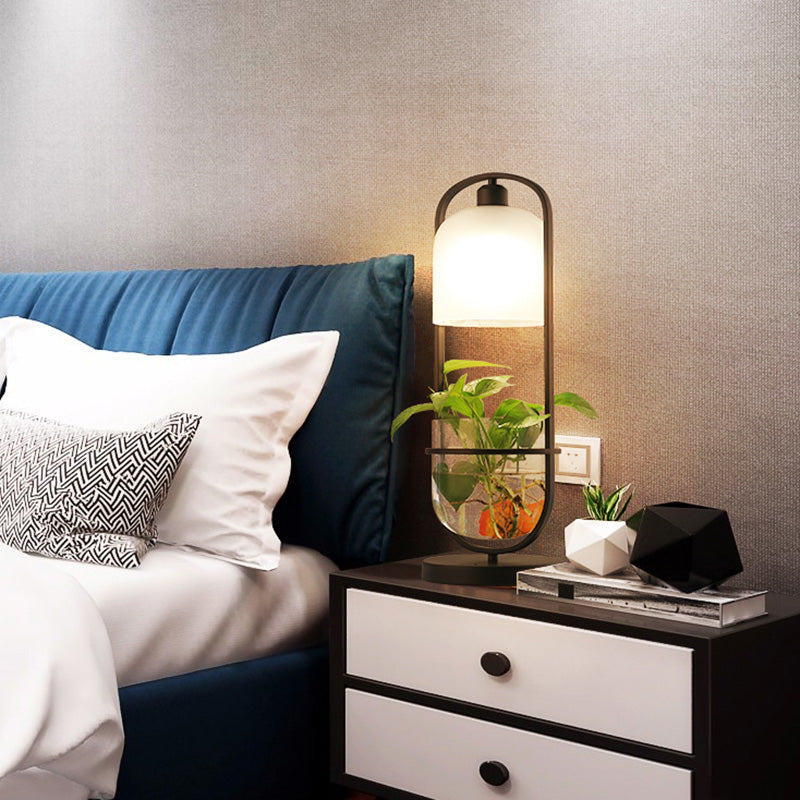 Lampe de table de nuit noire noire en métal industriel LED LA LIGNE DE NEULTRE