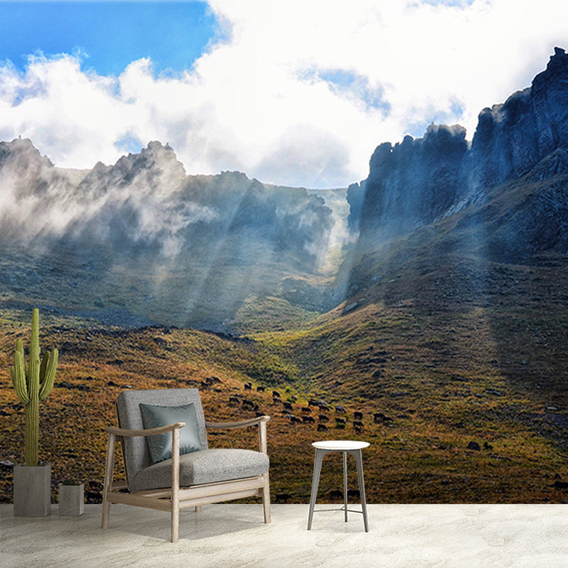 Mountain Landscapes Mural Wallpaper Mildew Resistant Modern Living Room Decoration
