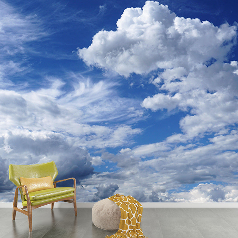 Sky and Clouds Mural Wallpaper Mildew Resistant Modern Room Decoration