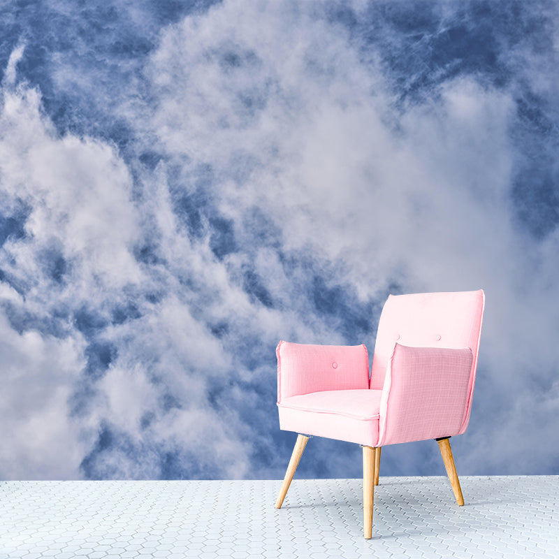 Sky and Clouds Mural Wallpaper Mildew Resistant Modern Room Decoration