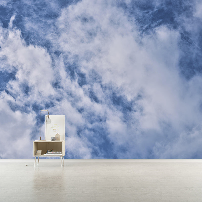 Sky and Clouds Mural Wallpaper Mildew Resistant Modern Room Decoration