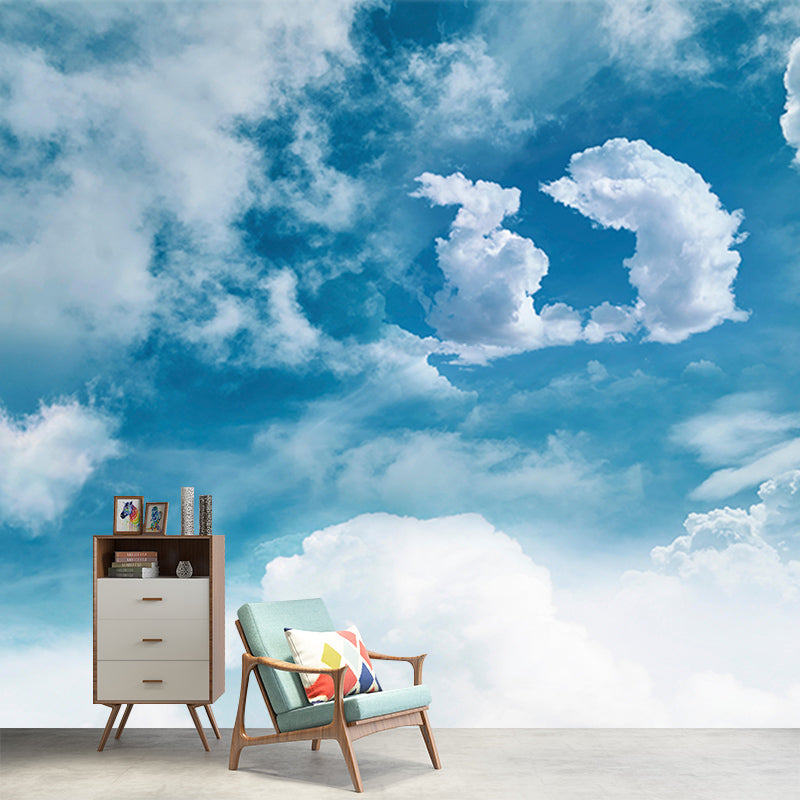 Clouds Landscapes Mural Wallpaper Mildew Resistant Modern Living Room Decoration