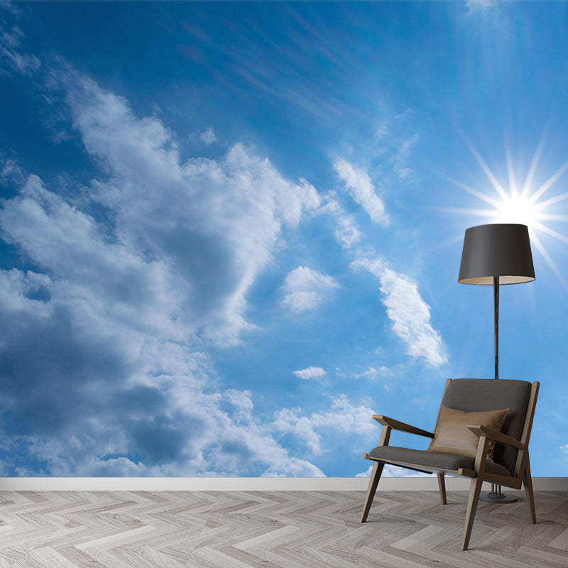 Clouds Landscapes Mural Wallpaper Mildew Resistant Modern Living Room Decoration