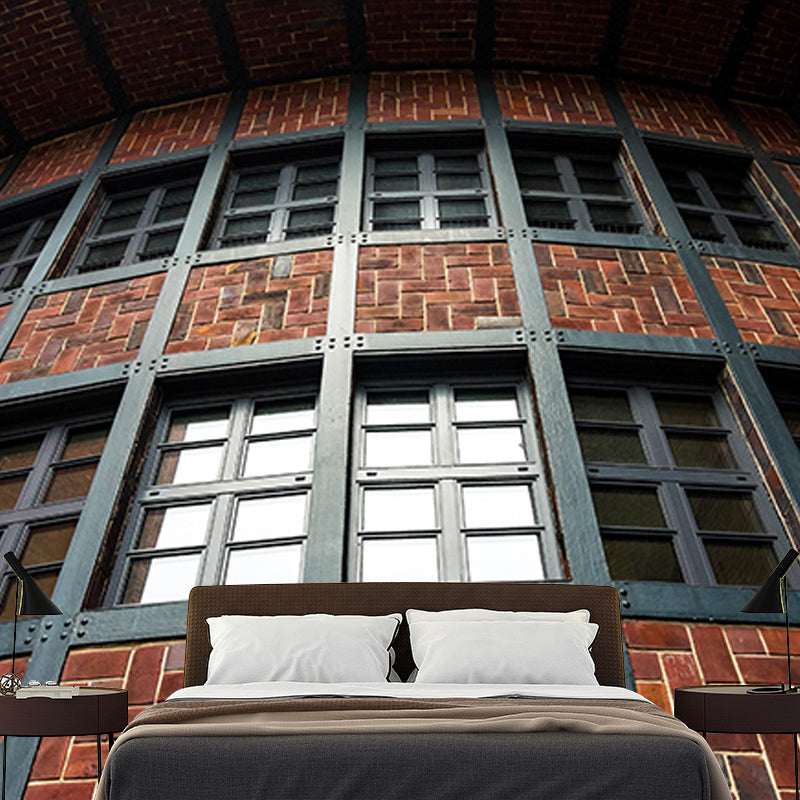 City Construction Modernization Mural Moisture Resistant Wall Covering for Wall Decor