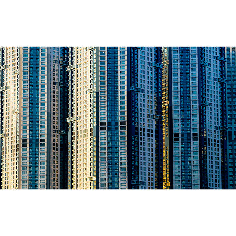 City Construction Mural Wallpaper Mildew Resistant Modern Bedroom Decoration