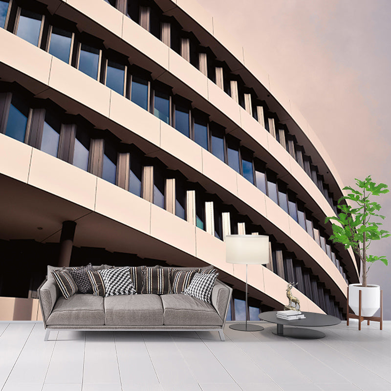 City Construction Mural Wallpaper Mildew Resistant Modern Bedroom Decoration