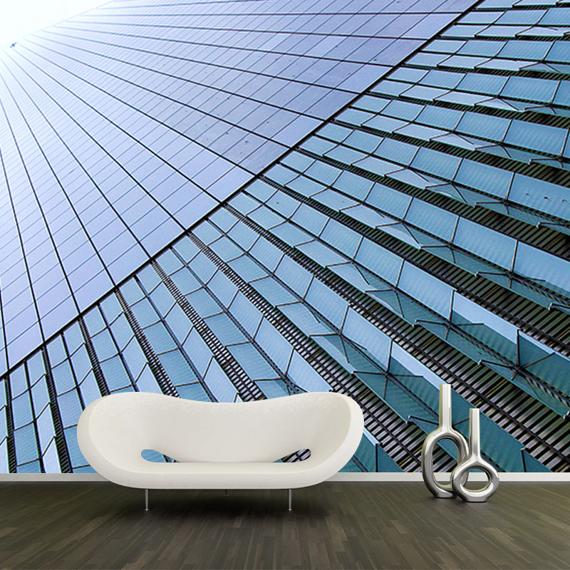 Customized City Construction Mural Modernization Wall Covering for Bedroom