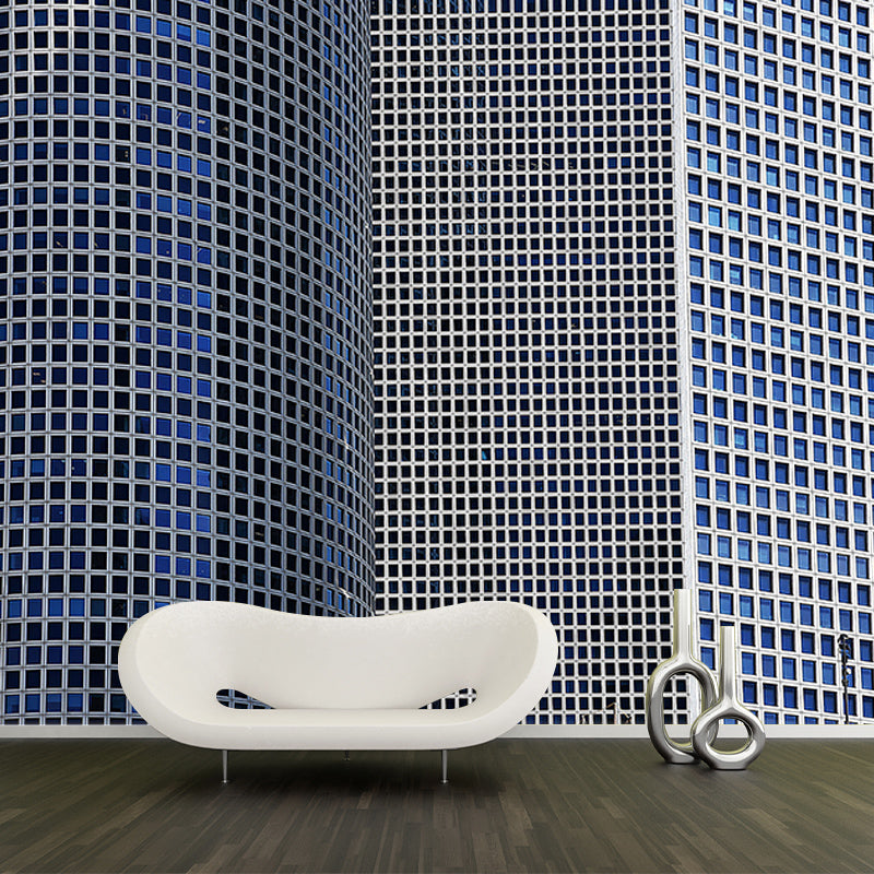 City Construction Mural Wallpaper Mildew Resistant Modern Meeting Room Decoration