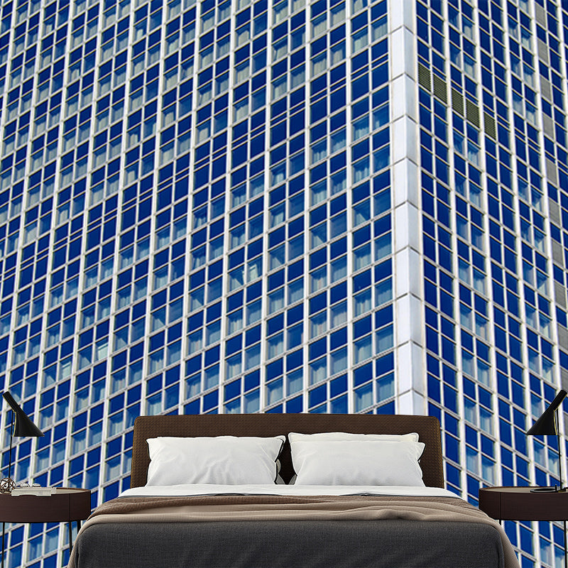 City Construction Mural Wallpaper Mildew Resistant Modern Meeting Room Decoration