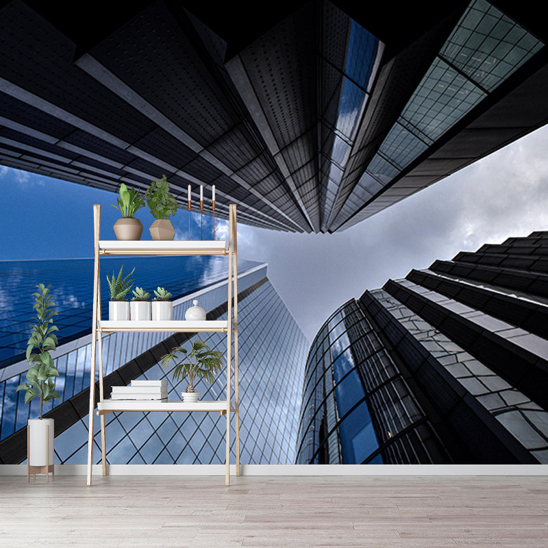 City Construction Mural Wallpaper Mildew Resistant Modern Living Room Decoration