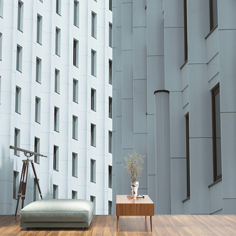 City Construction Mural Wallpaper Mildew Resistant Modern Living Room Decoration