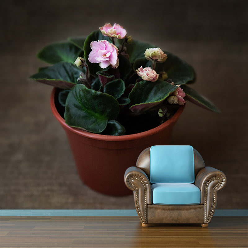 Houseplant Photo Wall Mural for Sleeping Room Home Decor, Made to Measure