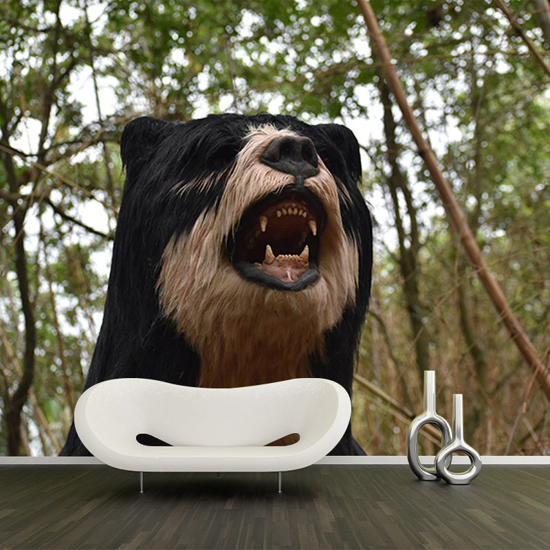 Dumb Bear Wall Covering Waterproof Mural Wallpaper for Living Room, Made to Measure