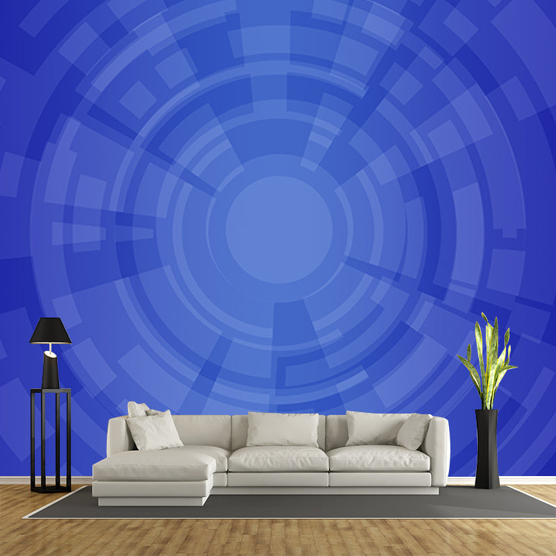 Geometry Mural Wallpaper Minimalistic Moisture Resistant Bedroom Wall Decor, Custom-Print