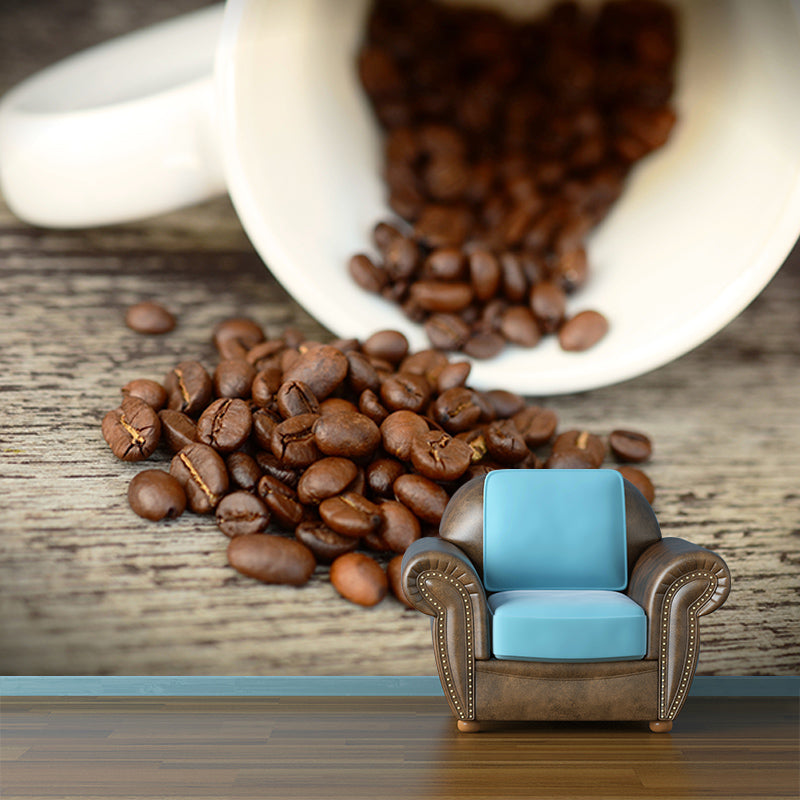 Bitter Coffee Wall Mural for Restaurant Decor Waterproofing, Made to Measure