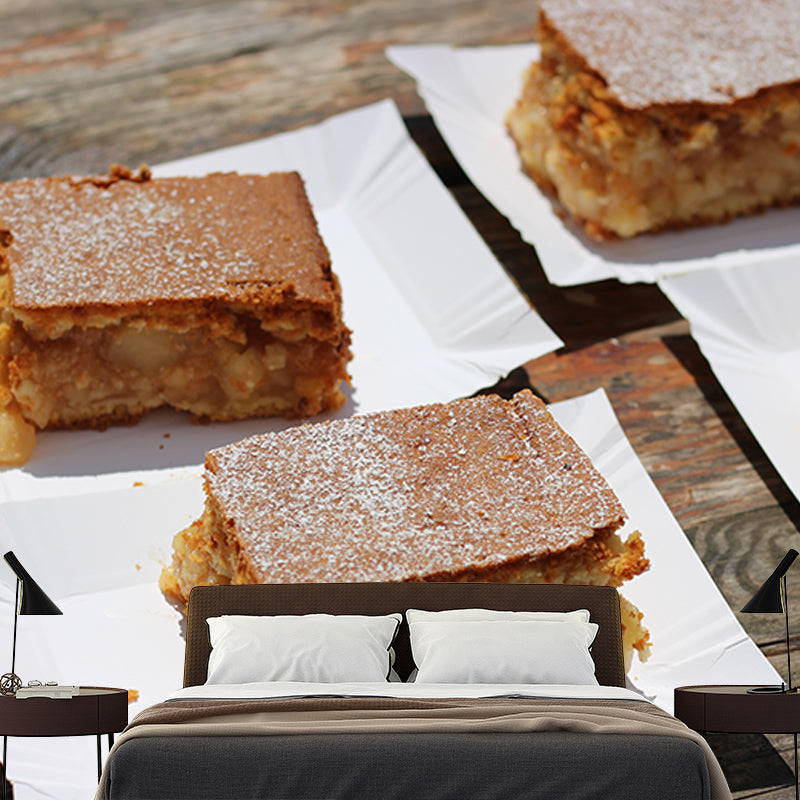 Yummy Cake Muurschildering Behang Zachte kleur Eigentijdse wandbekleding voor Cake Shop