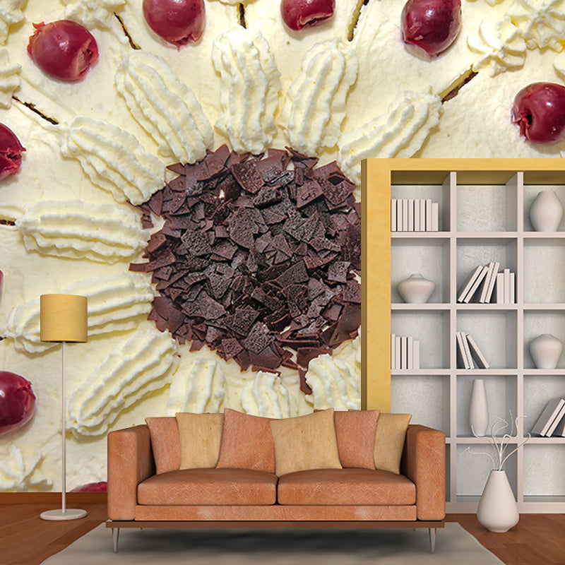 Yummy Cake Muurschildering Behang Zachte kleur Eigentijdse wandbekleding voor Cake Shop