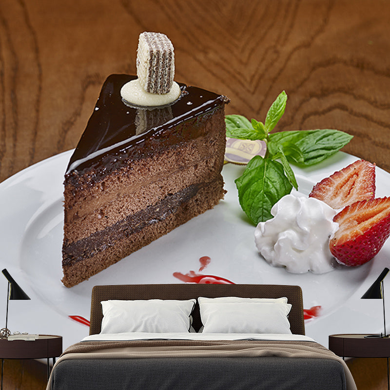 Minimalism Cake Dessert Mural Modern Style Wall Covering for Dessert Shop Baking Shop