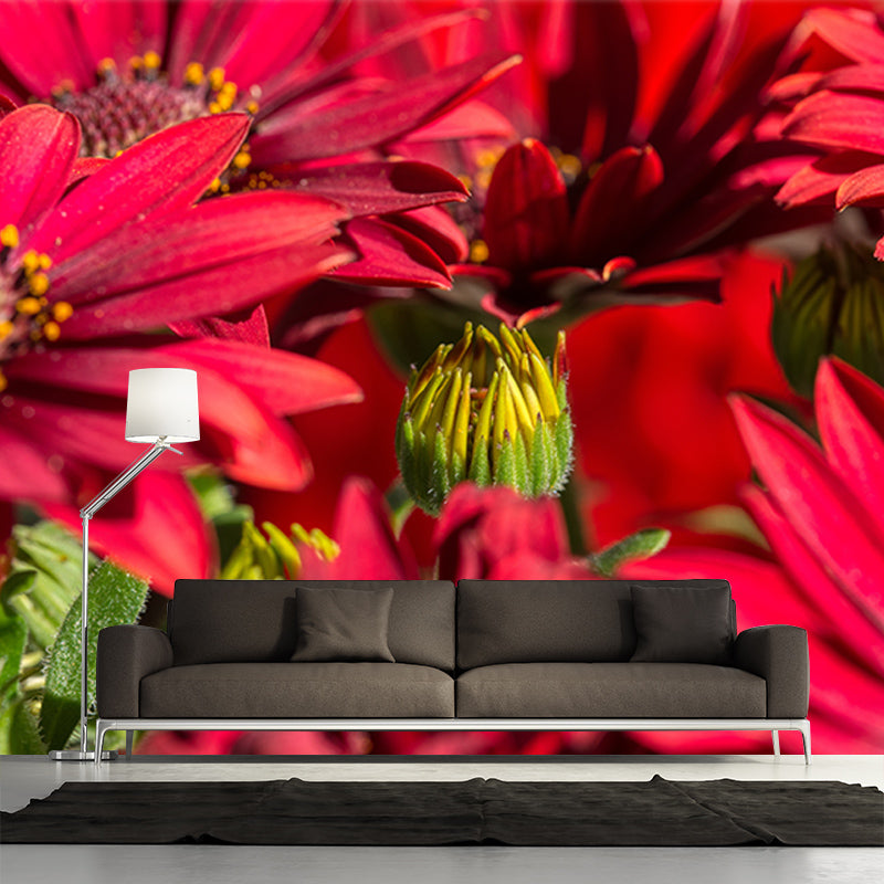 Flower Mural Wallpaper Bedroom Decoration Wall Art, Moisture Resistant