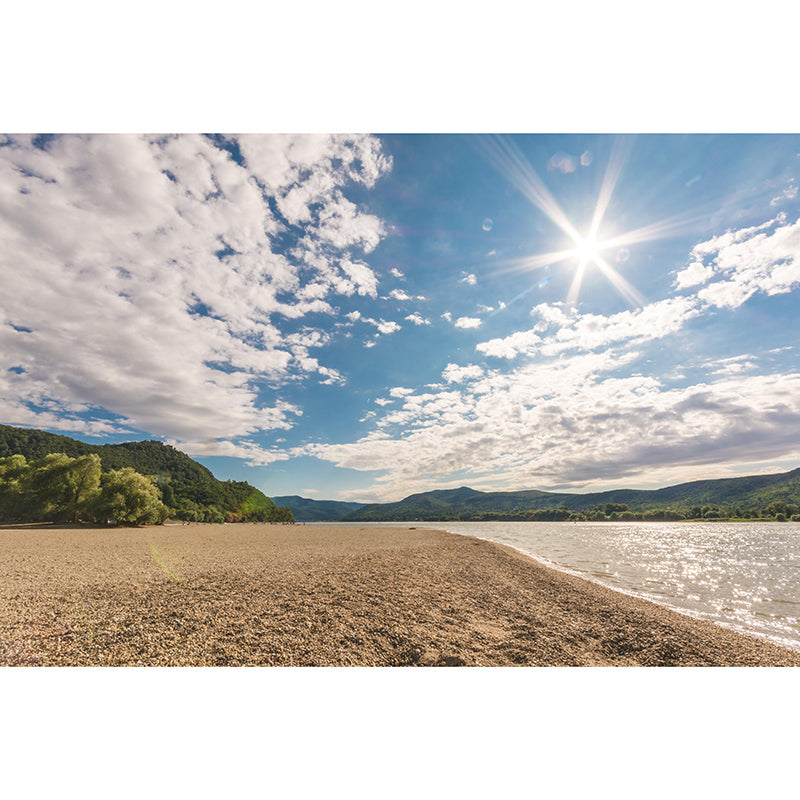 Modern Sky Wall Mural Moisture Resistant Wall Covering for Bathroom