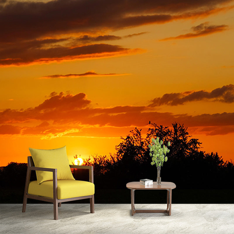 Photography Sky Landscape Mural Mildew Resistant Wall Decor for Living Room