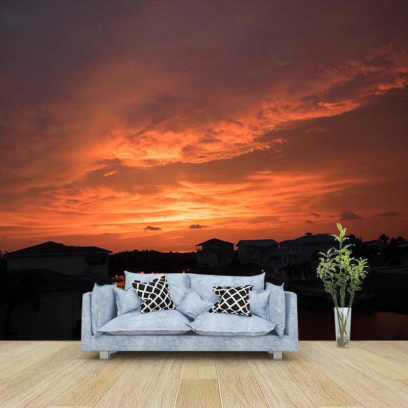 Customized Modern Sky Wall Mural Moisture Resistant Wall Covering for Home