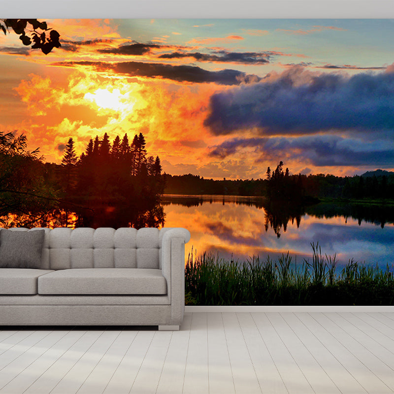 Beautiful Scenery Mural Sky Pattern Mildew Resistant for Dining Room Wall Decor