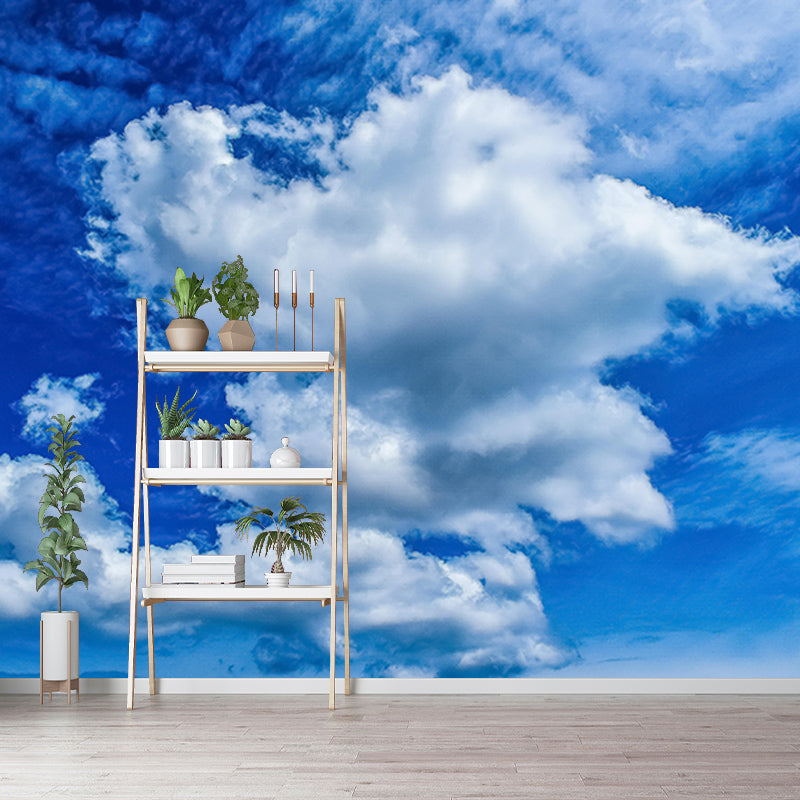 Customized Modern Sky Wall Mural Moisture Resistant Wall Art for Bedroom