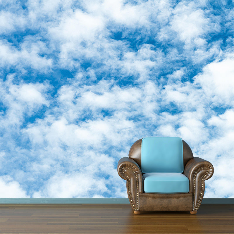 Customized Modern Sky Wall Mural Moisture Resistant Wall Art for Bathroom