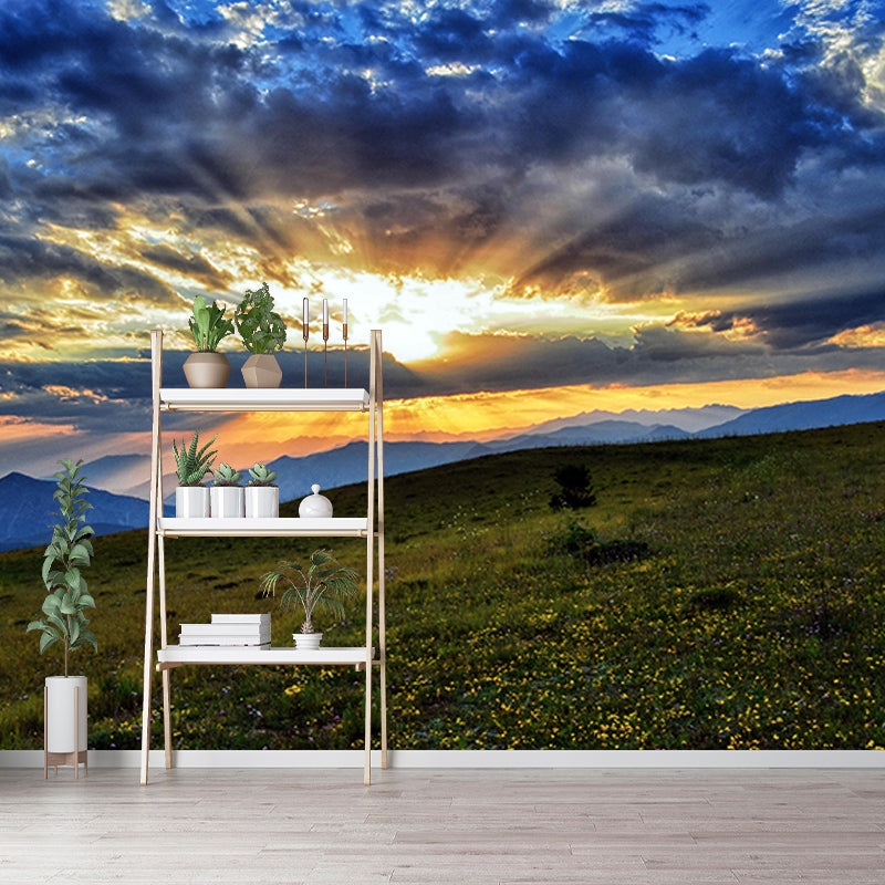 Customized Modern Sky Wall Mural Moisture Resistant Wall Art for Bathroom