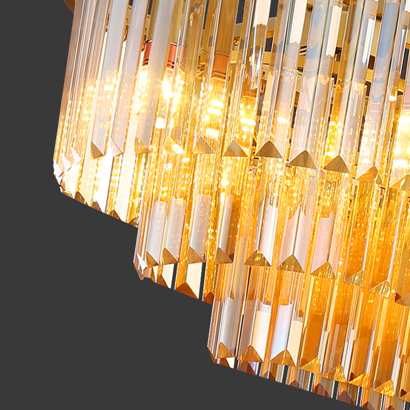 Linear Indoor Island Lighting in Modern Style Crystal Pendant Lighting