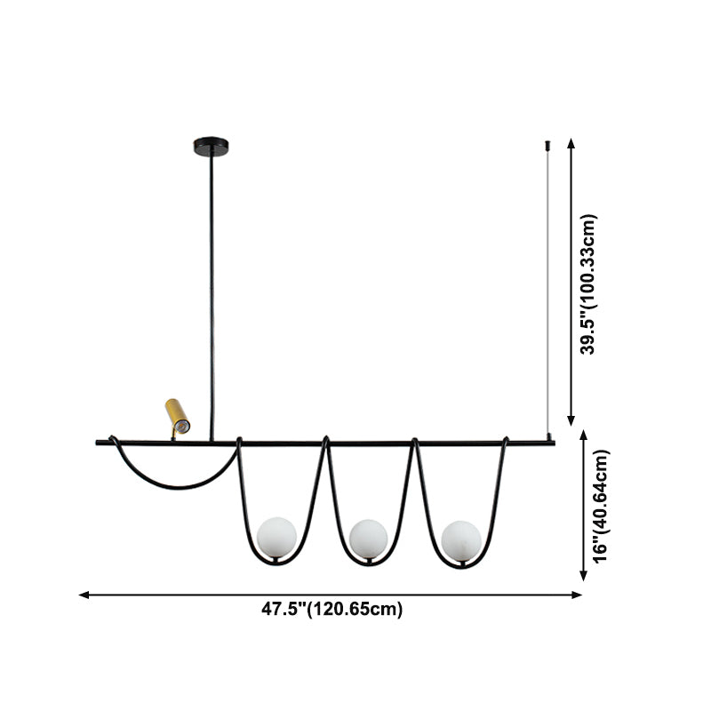 Pendre créatif moderne Light Metal 4-Light Island Light for Dining Room