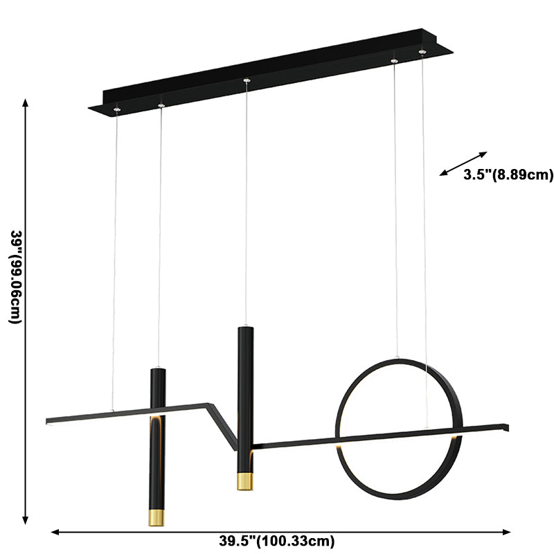 Linear Island Lighting Fixtures Contemporary Metal Pendant Lights For Kitchen Island