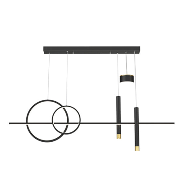 Zeitgenössische Anhängerlichter für Kücheninsel Linearinselbeleuchtung Metall