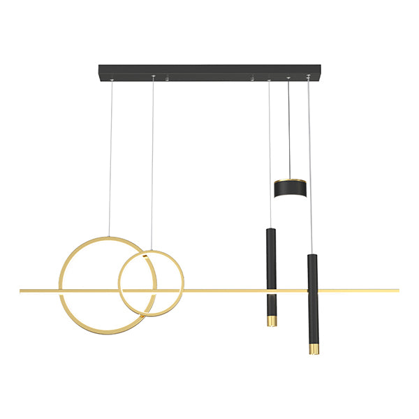 Zeitgenössische Anhängerlichter für Kücheninsel Linearinselbeleuchtung Metall