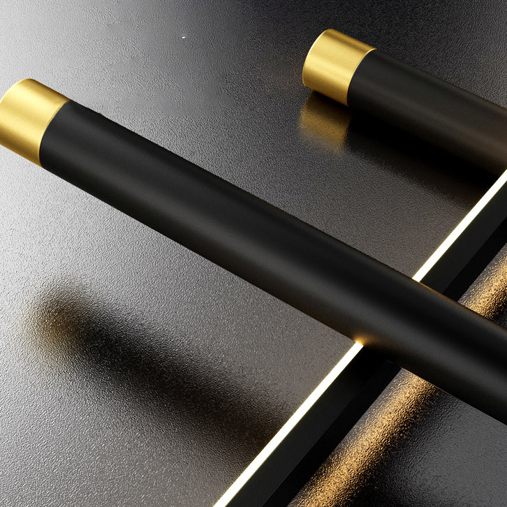 Zeitgenössische lineare Kronleuchterbeleuchtung Metall Island Deckenleuchte für Küche