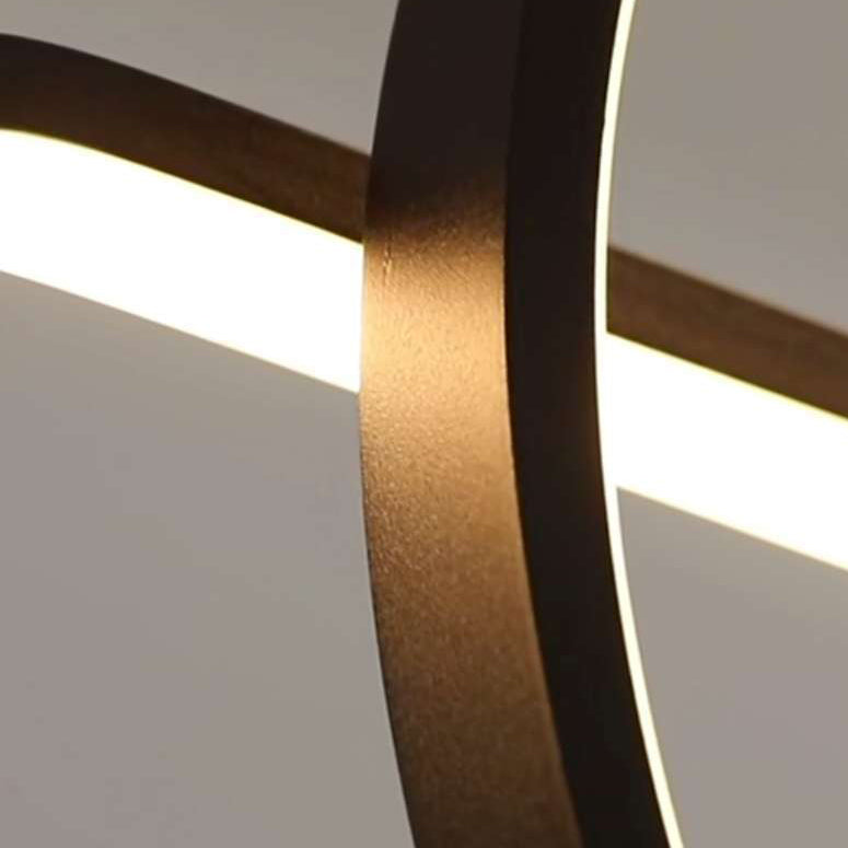 Geometric Island Lighting Modern Metal 3 Light Island Chandelier with Acrylic Shade