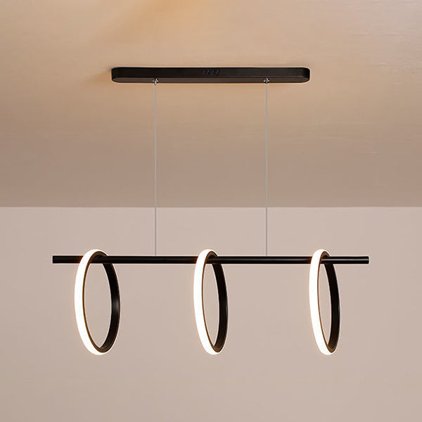 Geometric Island Lighting Modern Metal 3 Light Island Pendant Lights for Kitchen