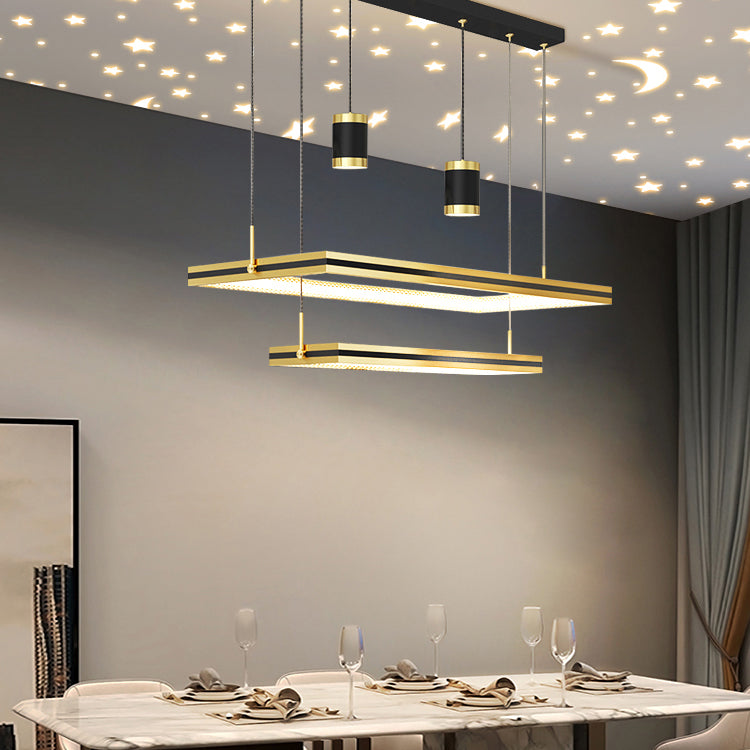 Contemporary Pendant Lights Linear Hanging Ceiling Lights for Dining Room