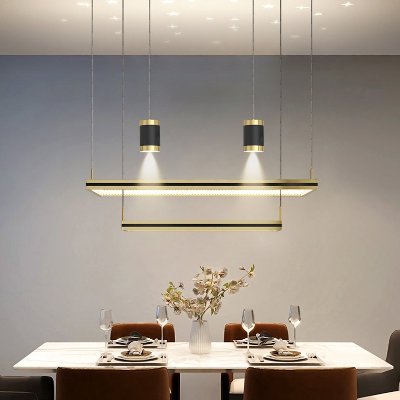 Contemporary Pendant Lights Linear Hanging Ceiling Lights for Dining Room