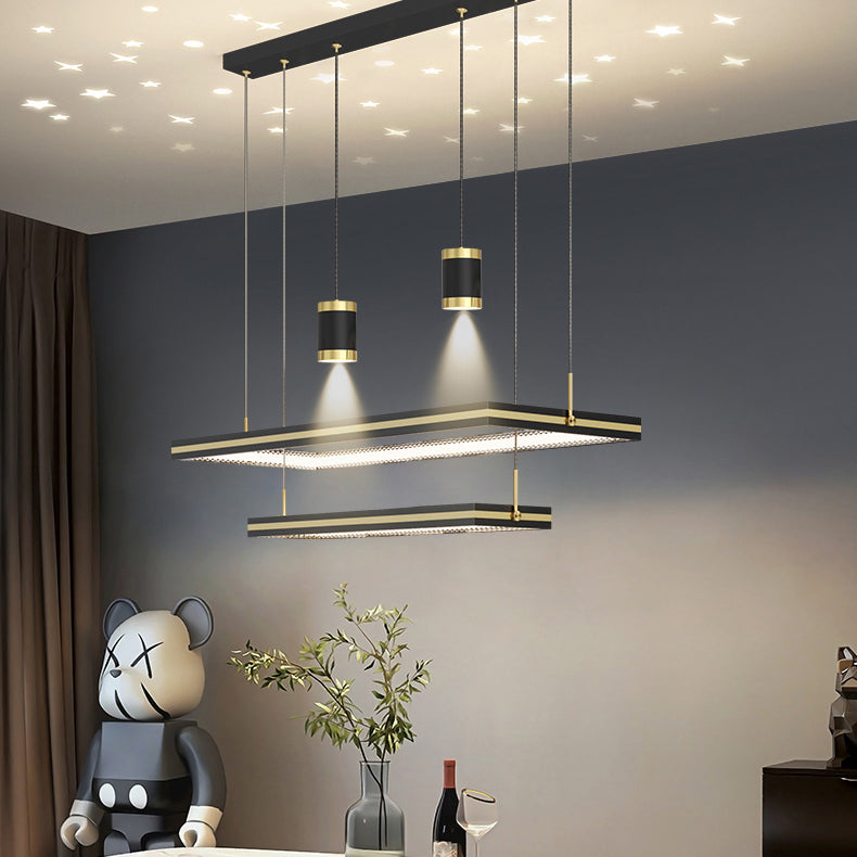 Contemporary Pendant Lights Linear Hanging Ceiling Lights for Dining Room