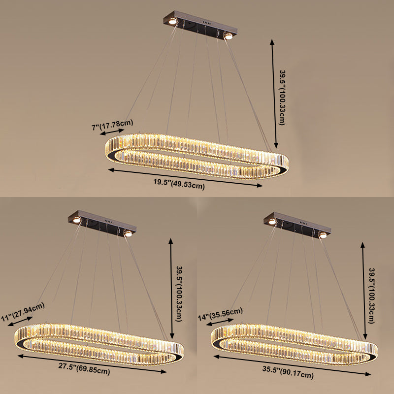 Linearer Anhänger Beleuchtung Kronleuchter Licht zeitgenössischer Anhänger Licht für Kücheninselkristall