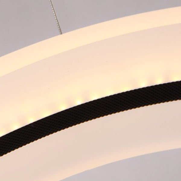 Modern Linear Island Lighting Acrylic 1-Light Island Light Fixture in White