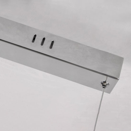 Modern Linear Island Lighting Acrylic 1-Light Island Light Fixture in White