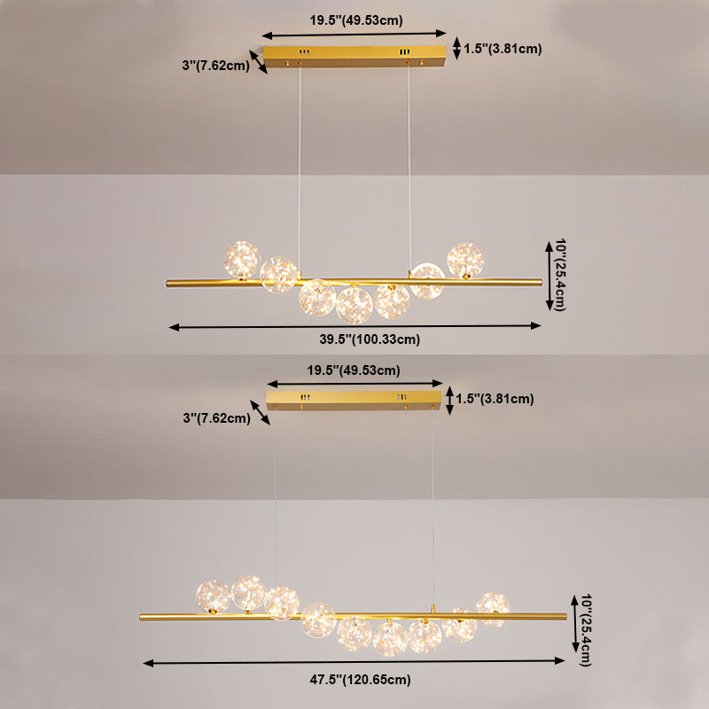 Modern Globe Island Chandelier Lights Glass Chandelier Lighting Fixtures