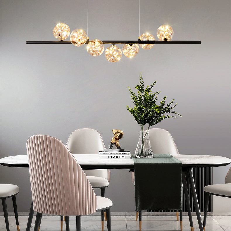 Modern Globe Island Chandelier Lights Glass Chandelier Lighting Fixtures