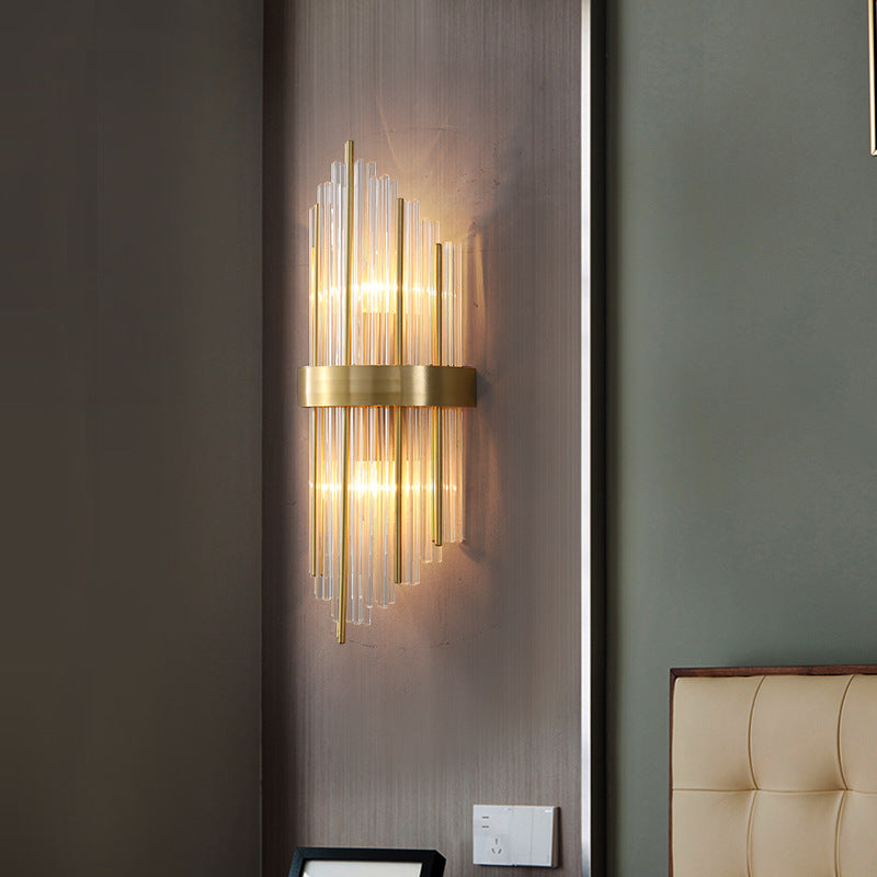 Kristallgeometrischer Schatten 2 Leichter Wandleuchten moderner Wandmontageleuchte in Gold