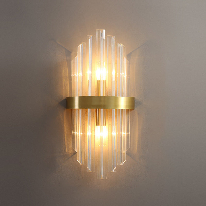 Kristallgeometrischer Schatten 2 Leichter Wandleuchten moderner Wandmontageleuchte in Gold