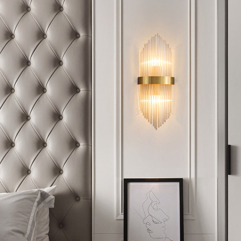 Kristallgeometrischer Schatten 2 Leichter Wandleuchten moderner Wandmontageleuchte in Gold