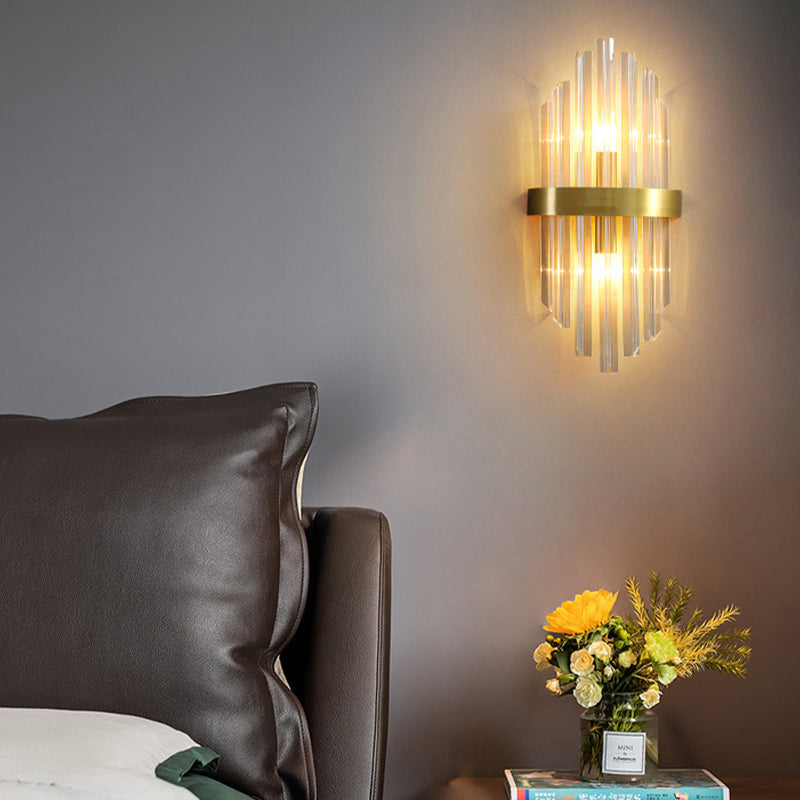 Kristallgeometrischer Schatten 2 Leichter Wandleuchten moderner Wandmontageleuchte in Gold